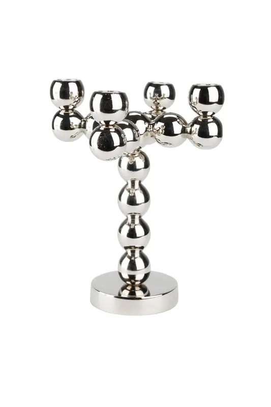 Kerzenständer Bubbles Four Shiny Silver