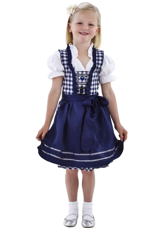 Kinderdirndl blau-weiss kariert