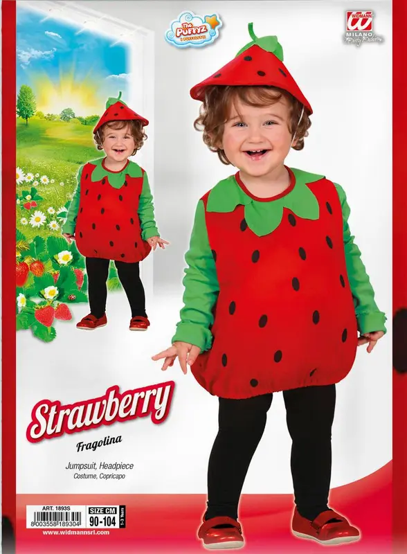 Kinderkostüm Erdbeere