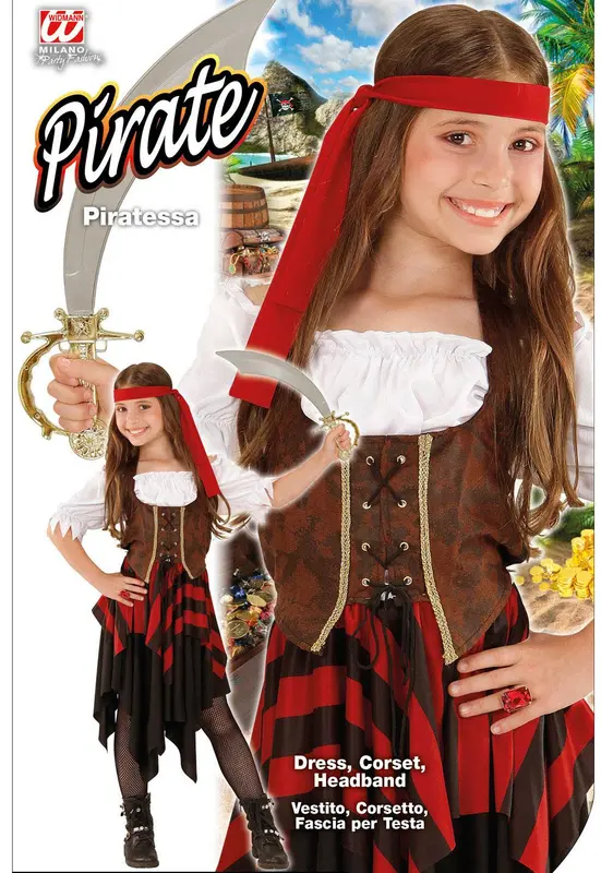 Kinderkostüm Piratin