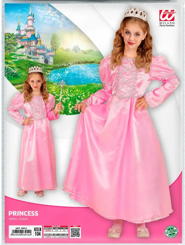 Kinderkostüm Rosa Prinzessin