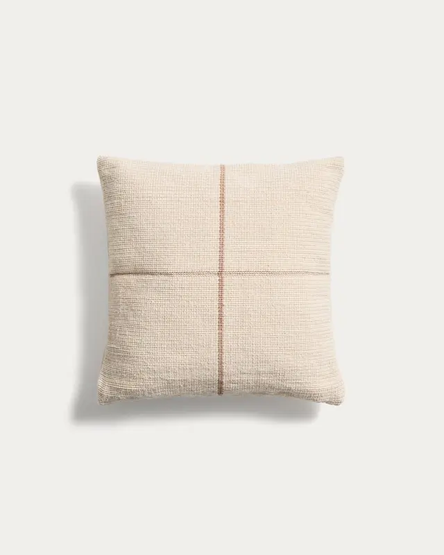 Kissenbezug Atima 100 % PET Jacquard beige 45 x 45 cm