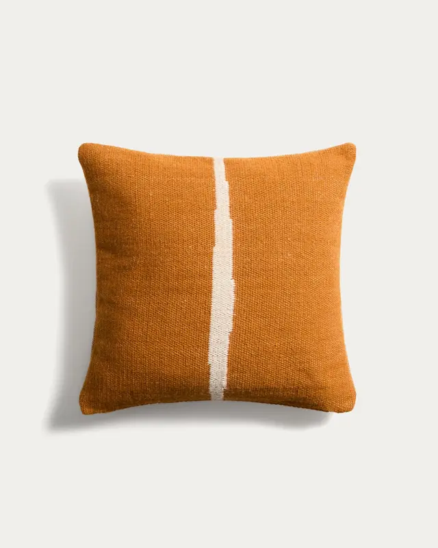 Kissenbezug Daila mit Ikat-Muster 100 % PET orange 50 x 50 cm
