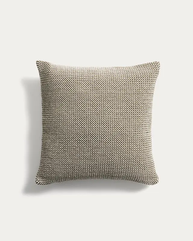 Kissenbezug Narida aus 100 % Baumwolljacquard in Grün, 50 x 50 cm