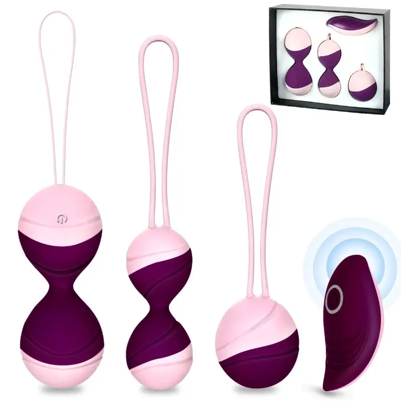 Kit 3 boules de Geisha vibrantes télécommandées — Afra