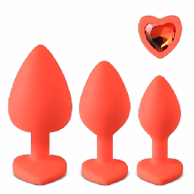 Kit Plug anal en silicone orné d'une pierre