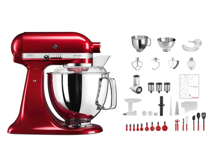 KITCHENAID Küchenmaschinenset Swiss Anniversary KSM200 4.8 l liebesapfelrot