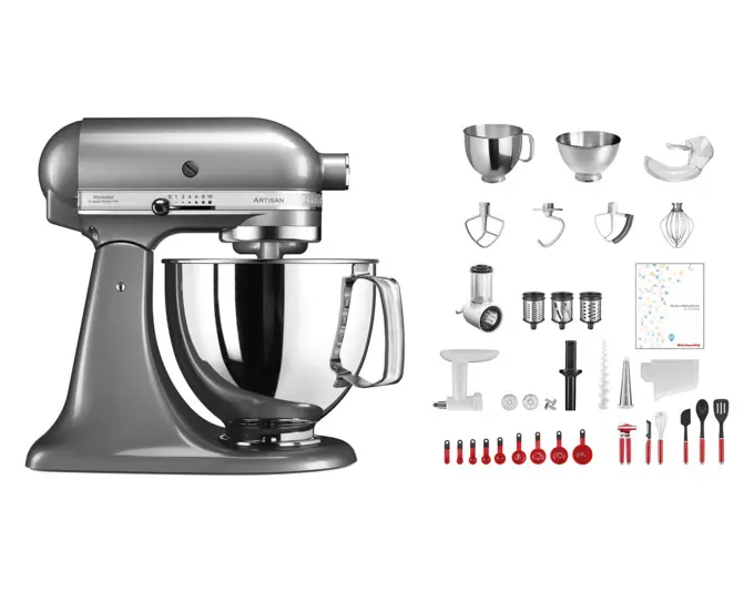 KITCHENAID Küchenmaschinenset Swiss Anniversary KSM200 4.8 l medaillon silber