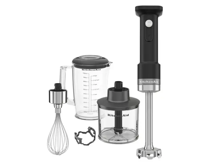 KITCHENAID Stabmixer kabellos mit Zubehör exkl. Akku schwarz matt