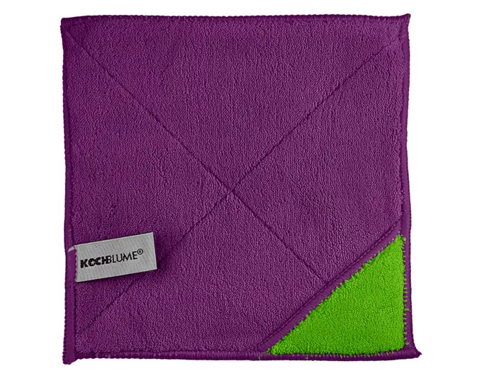 KOCHBLUME Microfasertuch 18x18 cm lila-limette