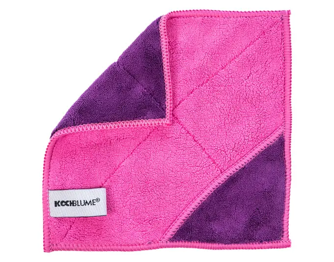 KOCHBLUME Microfasertuch 18x18 cm pink-lila