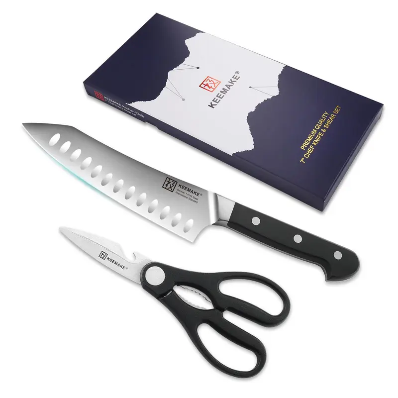 Kochmesser & Küchenschere Set, 2-teilig