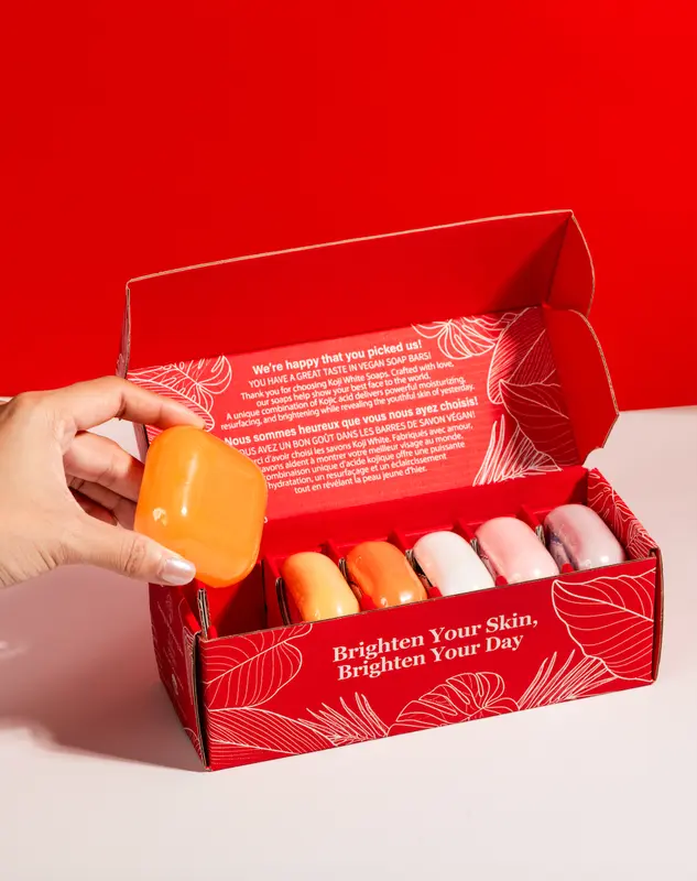 Koji White - Geschenk-Set mit kojisäure-hautaufhellender Seife