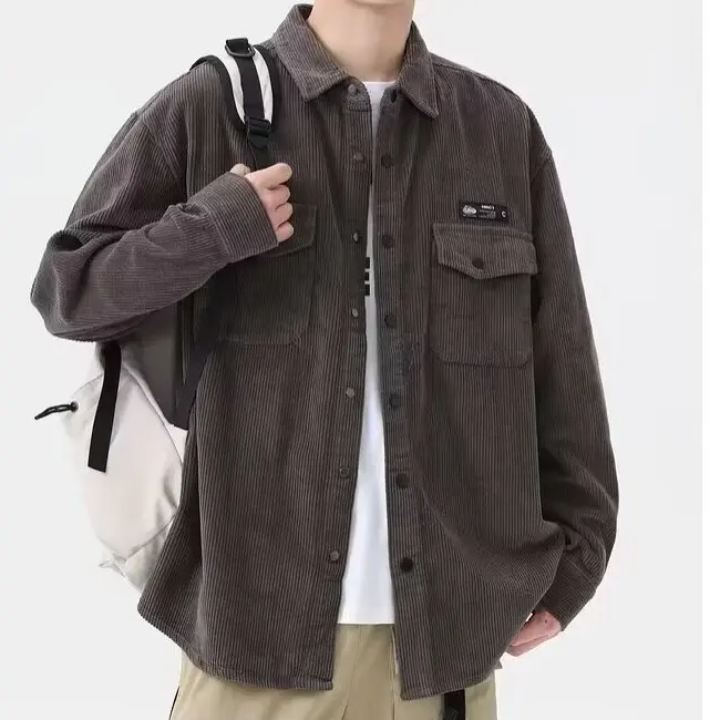 Kord-Cardigan im Retro-Look für Herren