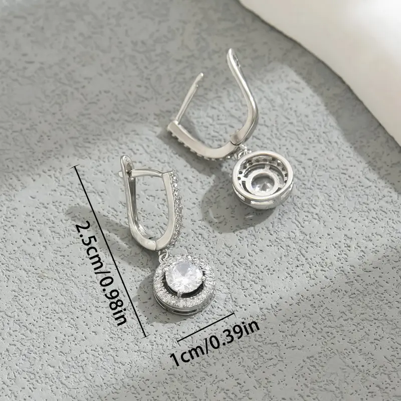 Koreanische Weiche Damen Ohrstecker, Waldstil mit Zirkonia – Täglicher