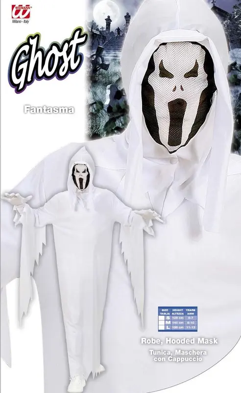 Kostüm Geist mit Maske · Gr. 164cm