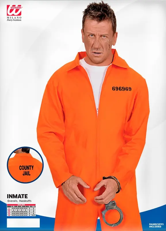 Kostüm Häftling Overall orange