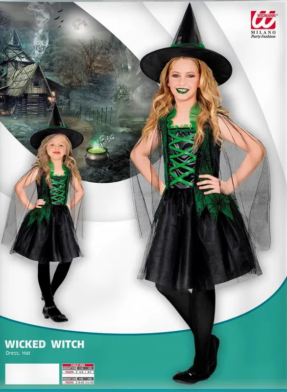 Kostüm Hexe Kleid und Hut