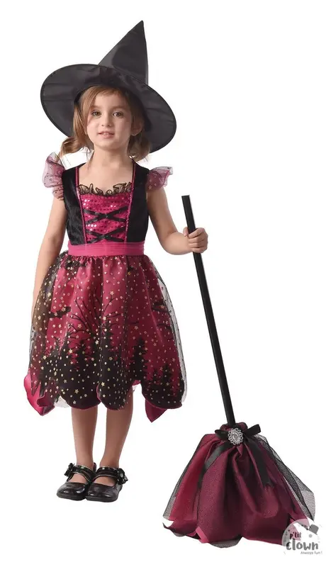 Kostüm Hexe pink 3-4 Jahre
