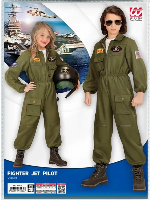 Kostüm Kampfjet Pilot Overall
