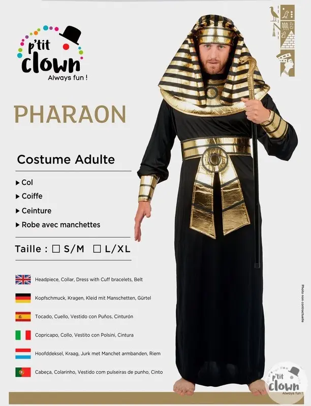 Kostüm Pharao Grösse L/XL · Gr. L/XL