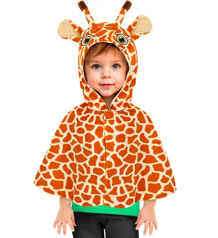 Kostüm Plüsch Giraffe Poncho