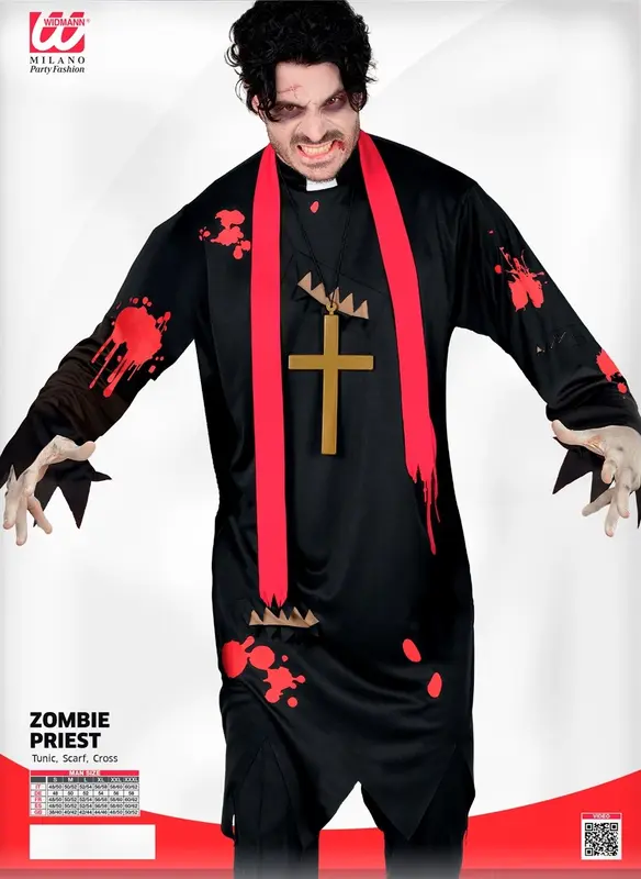 Kostüm Priester Zombie