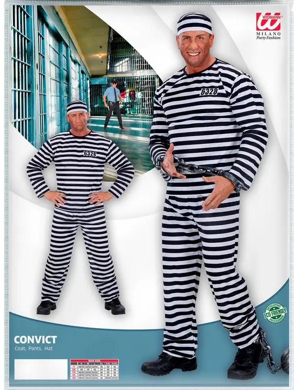 Kostüm Sträfling Grösse XXXL