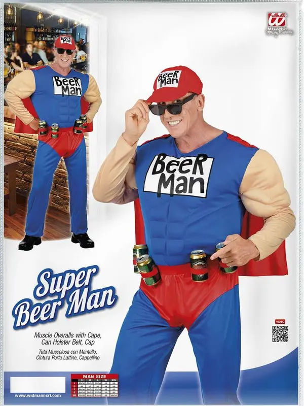 Kostüm Super Biermann Duff Man · Gr. L