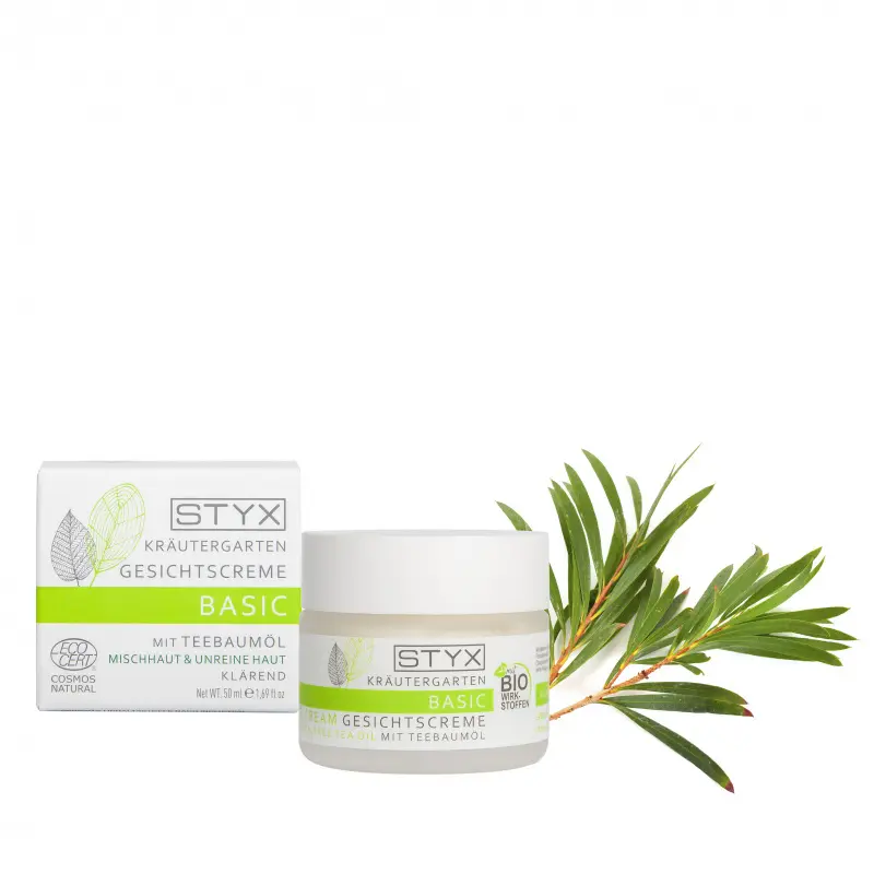 Kräutergarten BASIC Gesichtscreme mit Teebaumöl, 50ml
