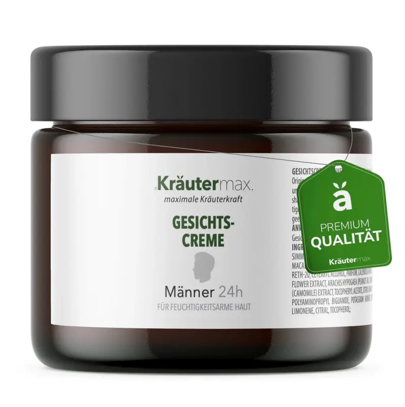 Kräutermax Gesichtscreme Männer 24h – Feuchtigkeitspflege & Aftershave in einem -100 ml