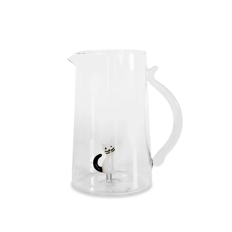 Krug aus Borosilikatglas Katze
