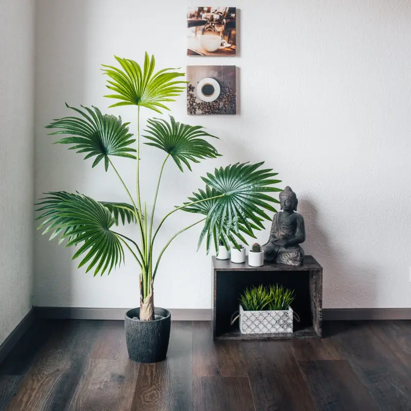 Kunstpflanze Fächerpalme Chamaerops Humilis 140 cm