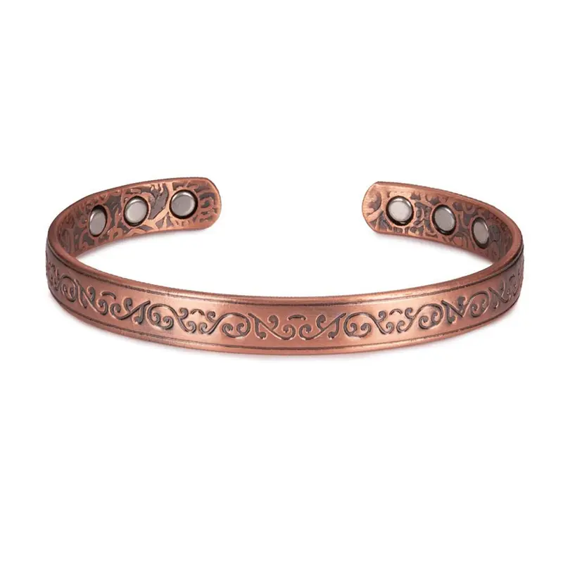 Kupfer-Magnetarmband mit Arabeskenmuster