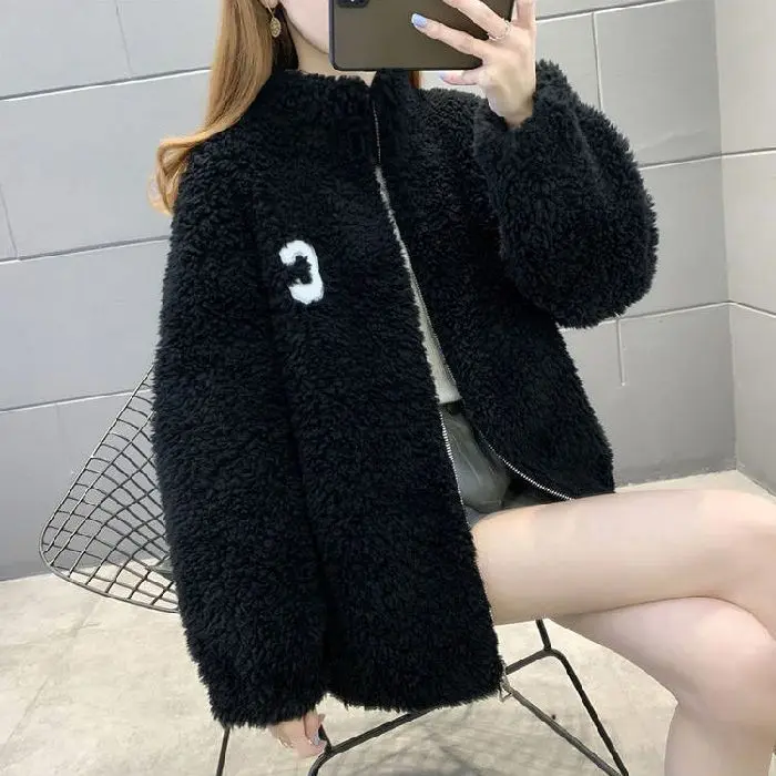 Kurzer Wende-Shearling-Mantel für Damen