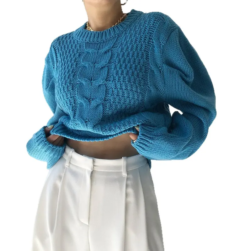 Kuscheliger Zopfstrick-Pullover für Damen