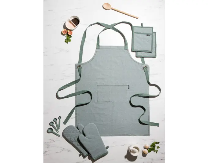LADELLE Küchenschürze Eco Recycled Leaf grün 70x89 cm