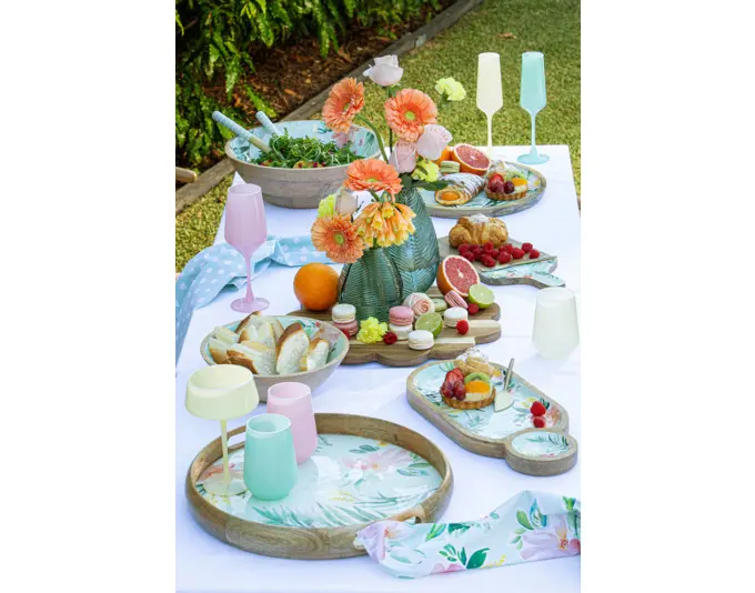LADELLE Küchentuch Chelsea mint Blumenprint 45x70 cm 2 Stk.