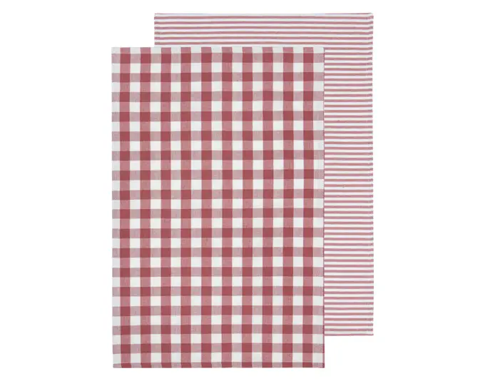 LADELLE Küchentuch Eco Gingham blush 45x70 cm 2 Stk.