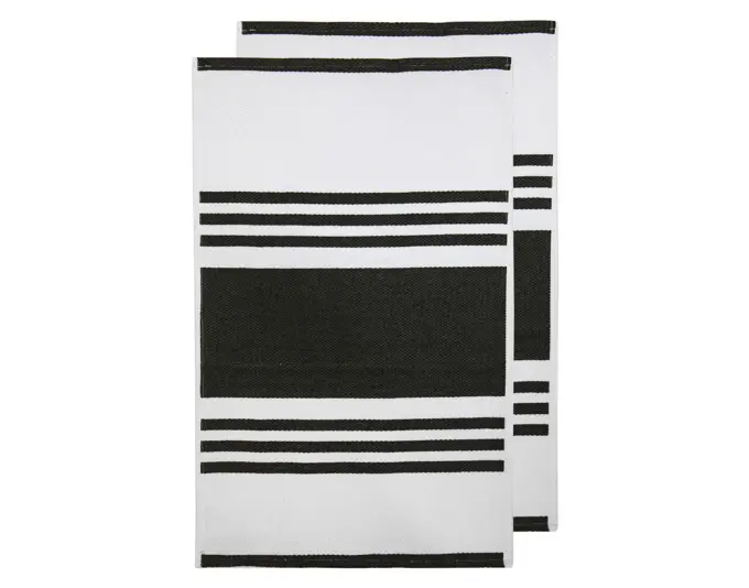 LADELLE Küchentuch Lennox black 50x70 cm 2 Stk.