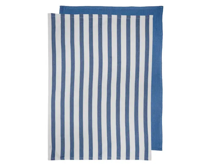 LADELLE Küchentuch Raya Cotton Bamboo blue 50x70 cm 2 Stk.