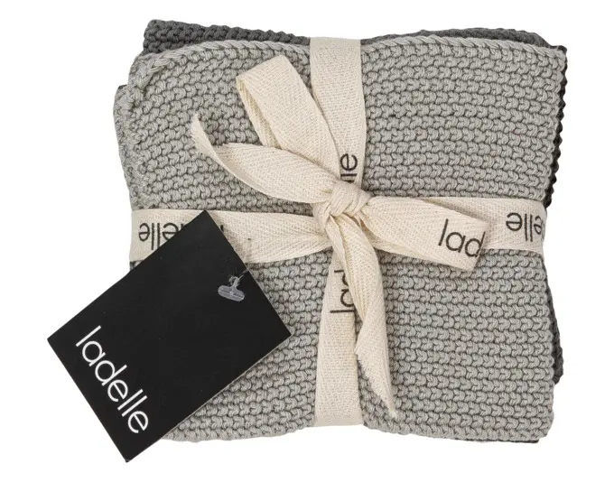 LADELLE Spültuch Eco Knitted grey 27x27 cm 3 Stk.