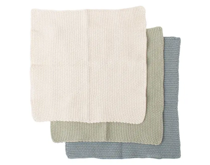 LADELLE Spültuch Eco Knitted sage 27x27 cm 3 Stk.