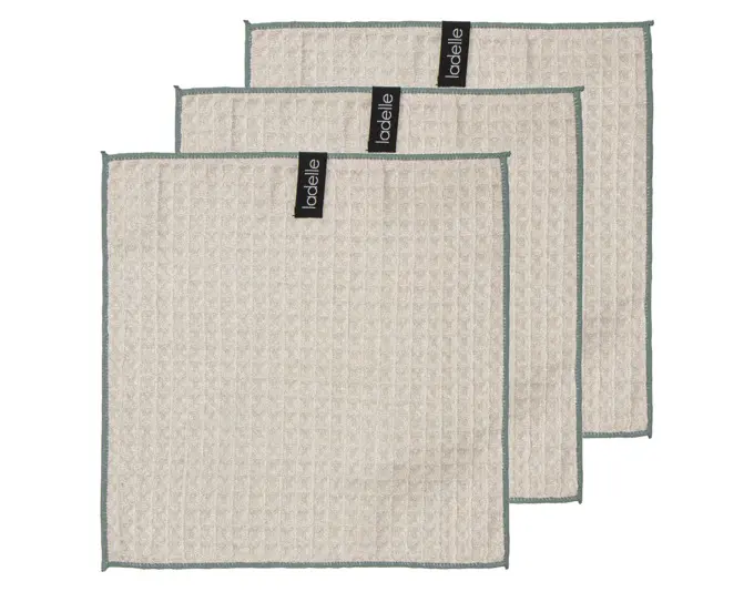 LADELLE Spültuch Mega Waffle taupe 30x30 cm 3 Stk.