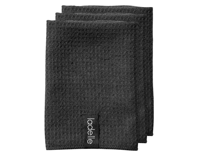 LADELLE Spültuch Microfaser black 35x35 cm 3 Stk.