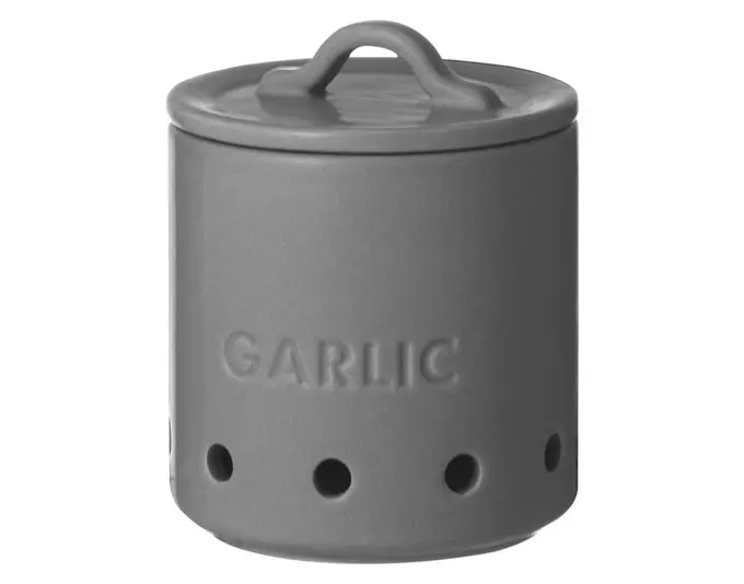 LADELLE Vorratstopf Essentials Garlic anthrazit Keramik ø 10x10 cm