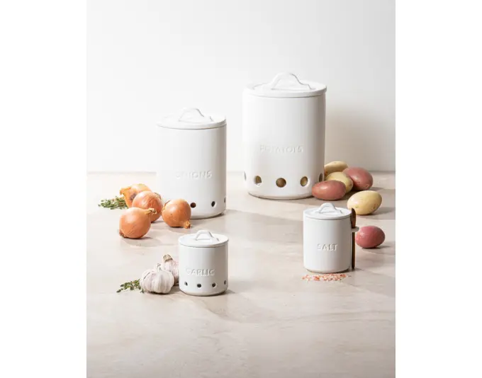 LADELLE Vorratstopf Essentials Onion weiss Keramik ø 16.5x21.5cm
