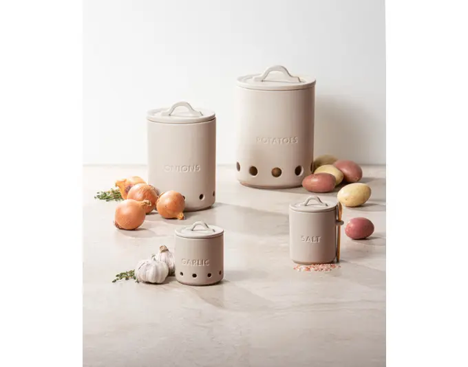 LADELLE Vorratstopf Essentials Potato steingrau Keramik ø 20x25cm