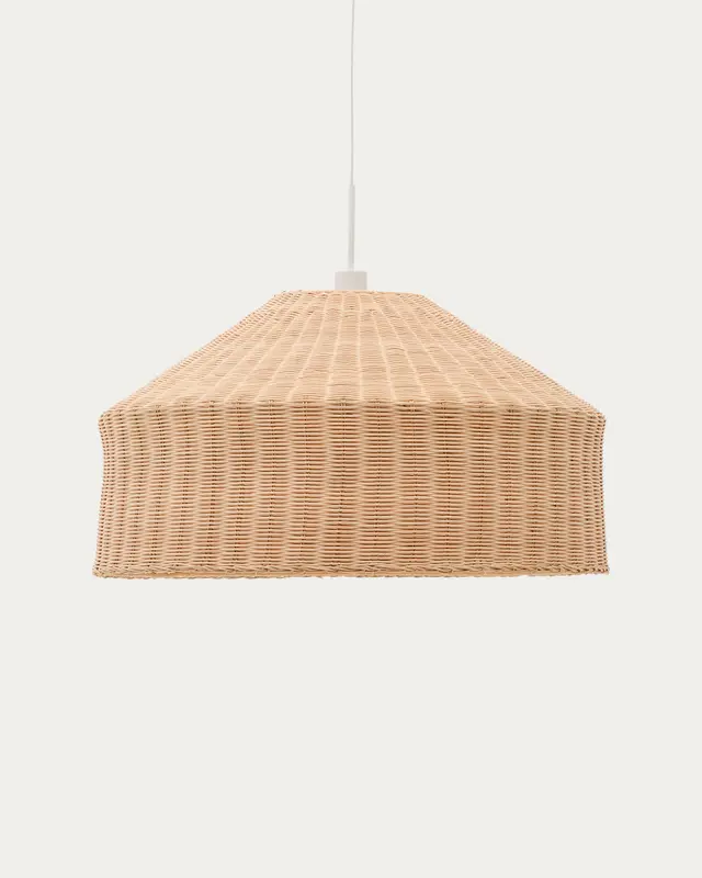 Lampenschirm Ennia aus Rattan mit hellem Finish Ø 65 cm