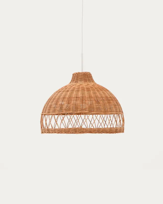 Lampenschirm für Deckenleuchte Loura aus Rattan mit Finish in natürlichem Farbton Ø 40 cm